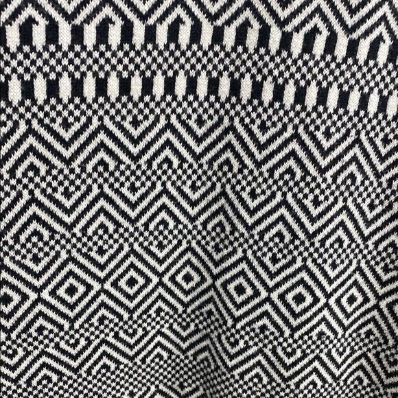 Simply Styled by Sears Black & White Geometric Open Cardigan Sweater M - Picture 13 of 14
